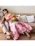 Aston Studio 100% Recycled Polyester Floral Pink Red Cocktail Dress Size 4 - photo 6