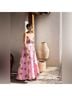 Aston Studio 100% Recycled Polyester Floral Pink Red Cocktail Dress Size 4 - photo 7