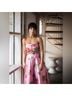 Aston Studio 100% Recycled Polyester Floral Pink Red Cocktail Dress Size 4 - photo 8