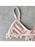 Tularosa Stripes Pink Ivory Two Piece Swimsuit Size S - photo 4