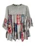 Young Threads 100% Viscose Floral Plaid Multi Color Long Sleeve Blouse Size L - photo 2