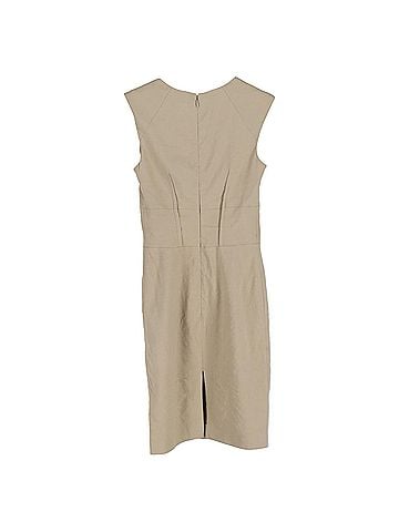 Joseph  Joseph V-Neck Midi Dress in Beige Linen (view 2)