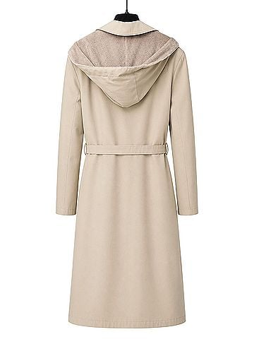 London Fog  petite 14, classic trench, lightweight, timeless style, hooded, belted Coat (view 2)