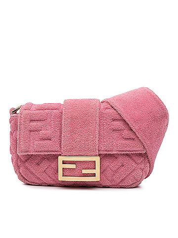 Fendi Embossed Terry Cloth FF 1974 Convertible Belt Baguette (view 1)