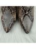 Bamboo 100% Faux Leather Snake Print Multi Color Brown Tan Boots Size 6 - photo 6