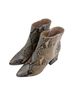 Bamboo 100% Faux Leather Snake Print Multi Color Brown Tan Boots Size 6 - photo 2