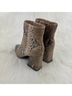Bamboo 100% Faux Leather Snake Print Multi Color Brown Tan Boots Size 6 - photo 3