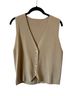 Les Serein 100% Microfiber Polyester Solid Brown Sweater Vest Size M - photo 1