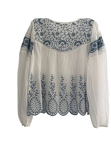 LoveShackFancy Badyn Blouse 3/4 Sleeve T-Shirt (view 2)