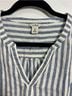 L.L.Bean 100% Linen Stripes Blue White 3/4 Sleeve Blouse Size XS - photo 3