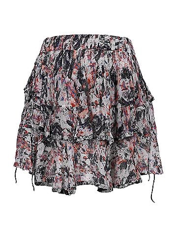 IRO Iro Paris Megan Printed Ruffle Mini Skirt in Multicolor Viscose (view 1)