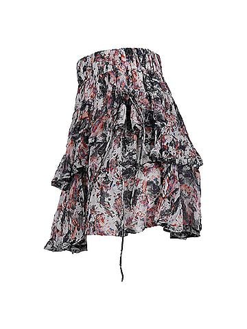 IRO Iro Paris Megan Printed Ruffle Mini Skirt in Multicolor Viscose (view 2)