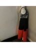 ASOS Maternity 100% Polyester Floral White Black Orange Casual Dress Size 6 - photo 3