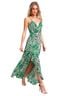 Lulus 100% Polyester 100% Polyester Floral Green Cocktail Dress Size M - photo 1