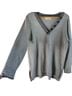 Anthropologie Stripes Gray White Pullover Sweater Size L - photo 2