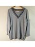 Anthropologie Stripes Gray White Pullover Sweater Size L - photo 5