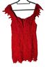 Astr 100% Polyester 97% Polyester 3% Elastane Floral Red Orange Cocktail Dress Size L - photo 1