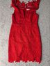Astr 100% Polyester 97% Polyester 3% Elastane Floral Red Orange Cocktail Dress Size L - photo 7