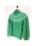 Varley Fair Isle Green White Pullover Sweater Size XXS - photo 5