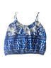 Venus Floral Blue White Short Sleeve Blouse Size S - photo 1
