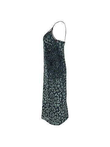 HUGO BOSS Hugo Boss Dudania Devoré Slip Dress in Green Velvet (view 2)