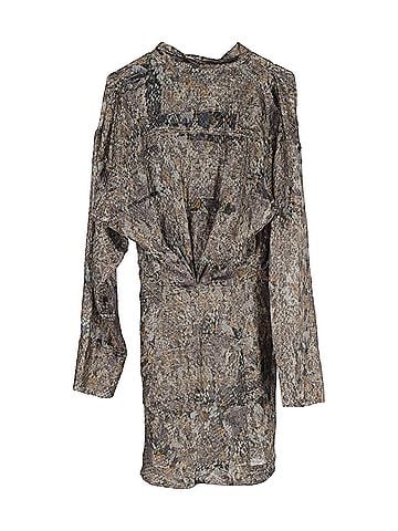 Isabel Marant Isabel Marant Knee-Length Dress in Brown Silk (view 2)