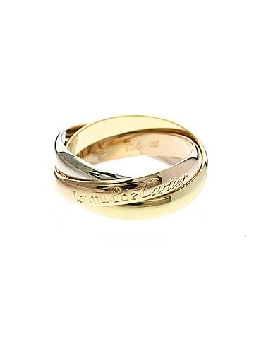 Cartier Cartier Trinity Ring Yellow Gold (18K),Pink Gold (18K),White Gold (18K) Fashion No Stone Band Ring Gold (view 1)