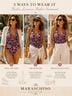Boden Paisley Pink Blue One Piece Swimsuit Size 14 - photo 5