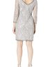 Jkara Chevron-herringbone Silver Cocktail Dress Size 6 - photo 2