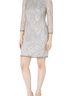 Jkara Chevron-herringbone Silver Cocktail Dress Size 6 - photo 5