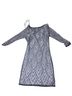 Jkara Chevron-herringbone Silver Cocktail Dress Size 6 - photo 1