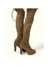 Stuart Weitzman 100% Suede Solid Tan Boots Size 5 - photo 4