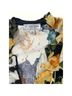 St. John Sport 100% Cotton Floral Black White Blazer Size S - photo 3