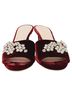 Christian Dior 100% Velvet Burgundy Dior Soul Swarovski Rhinestones Mules in Burgundy Velvet  Size EU 38 1/2 - photo 2