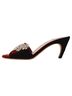 Christian Dior 100% Velvet Burgundy Dior Soul Swarovski Rhinestones Mules in Burgundy Velvet  Size EU 38 1/2 - photo 4