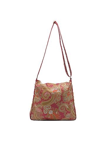 ETRO  Etro Paisley-Print Flap Crossbody Bag in Multicolor Canvas (view 2)