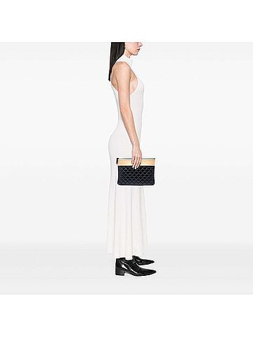 Chanel CC Bicolor Quilted Lambskin Clutch (view 2)