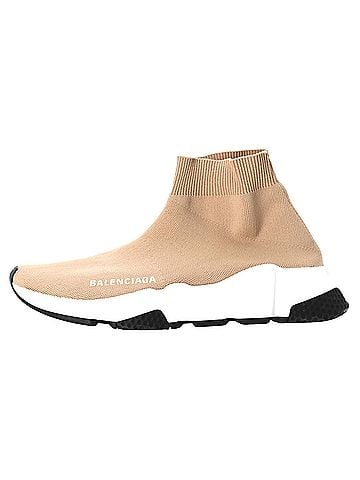 Balenciaga Balenciaga Speed Sneakers in Beige Polyester (view 2)