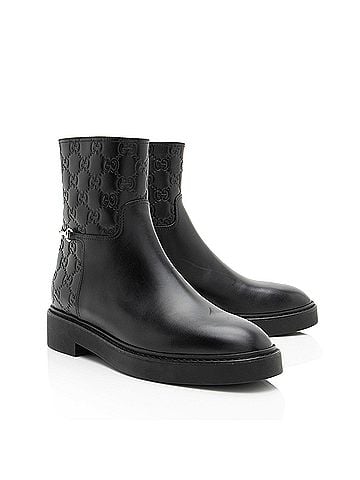 Gucci Gucci Guccissima Leather Horsebit Ankle Boots (view 2)