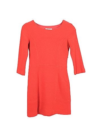 Sandro Sandro Stretch Mini Dress in Orange Acrylic (view 1)