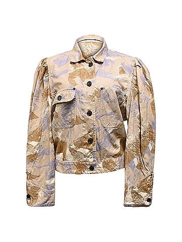Isabel Marant Isabel Marant Itora Printed Jacket in Brown Cotton (view 1)