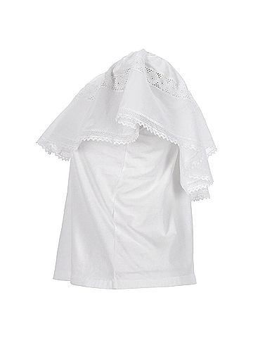Sandro  Sandro Paris Mauve Off-The-Shoulder Blouse in White Cotton (view 2)
