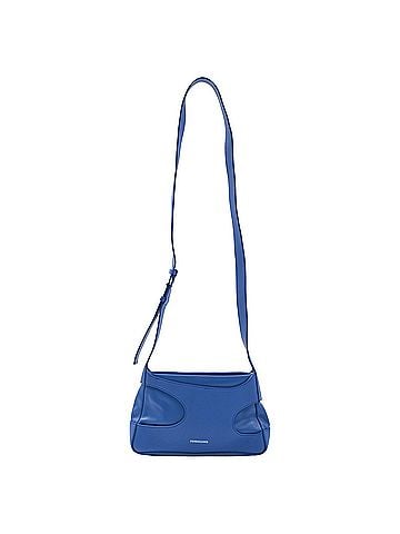 Salvatore Ferragamo  Ferragamo Mini Cut-Out Detailed Shoulder Bag in Blue Calf Leather (view 1)
