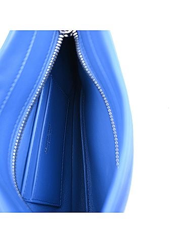 Salvatore Ferragamo  Ferragamo Mini Cut-Out Detailed Shoulder Bag in Blue Calf Leather (view 2)