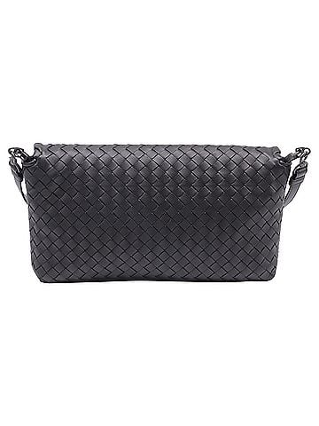 Bottega Veneta Bottega Veneta Intrecciato Crossbody Bag in Black Leather (view 2)