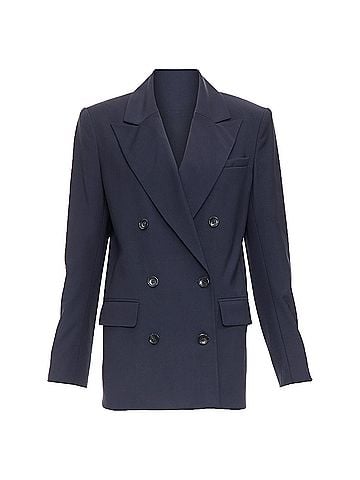 Tibi Tibi wool blend padded double breasted boxy blazer jacket (view 1)