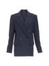 Tibi 100% Wool Blue Tibi wool blend padded double breasted boxy blazer jacket Size 2 - photo 1