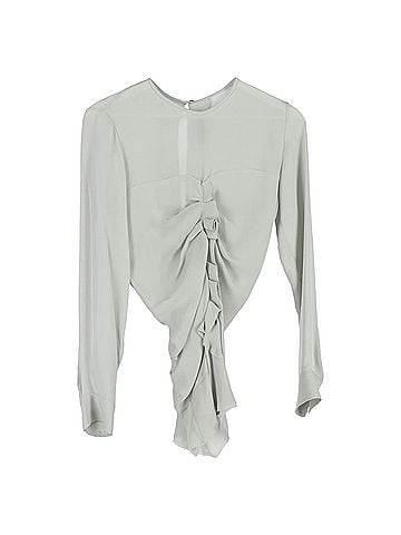 Isabel Marant  Isabel Marant Ruched Blouse in Pale Green Triacetate (view 1)