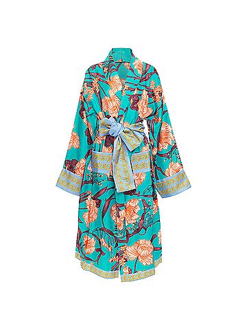 Versace Versace silk Baroque Art Deco floral Medusa print robe gown (view 1)
