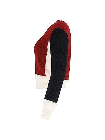 Kenzo Kenzo Tiger Patch Colour-Block Knit Sweater in Red Wool (view 2)